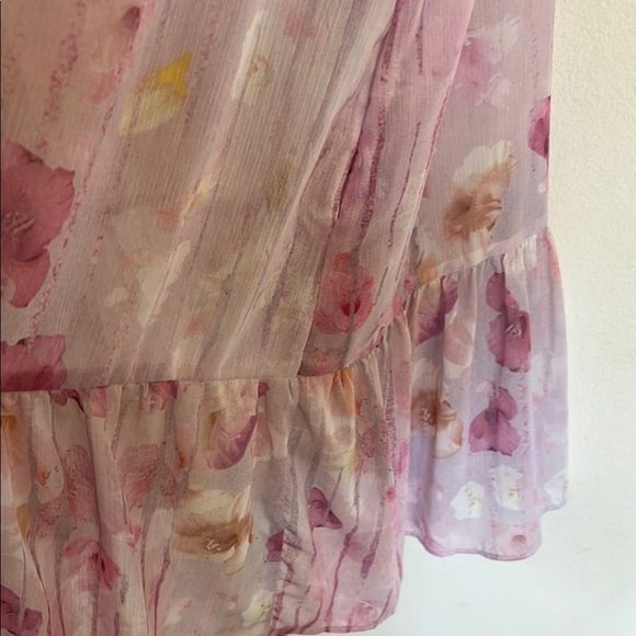 MELLODAY Pink Puff Sleeve Mini Dress (Missing inner dress) - Picture 9 of 16